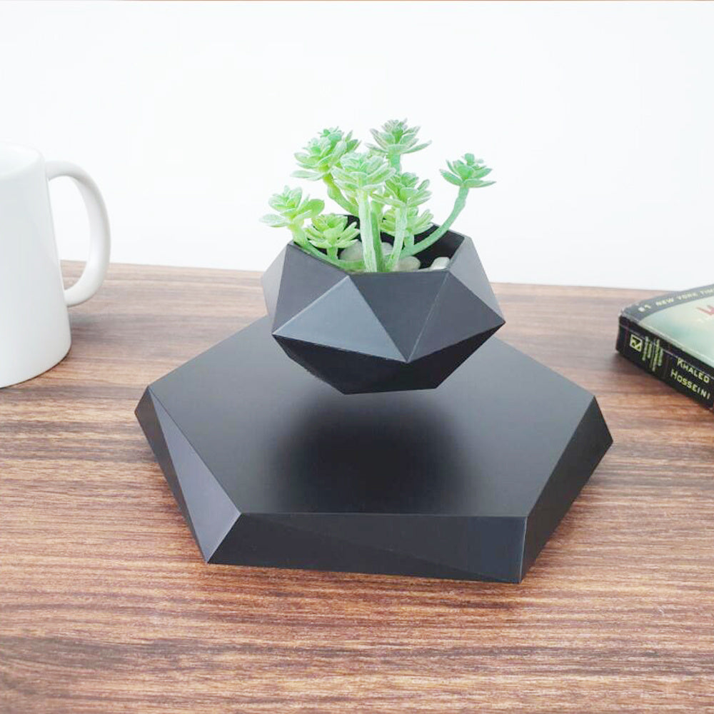Floating Magnetic Levitating Flower Pot - Bonsai Air Plant Planter for Home & Office Desk Decor | Creative Gift