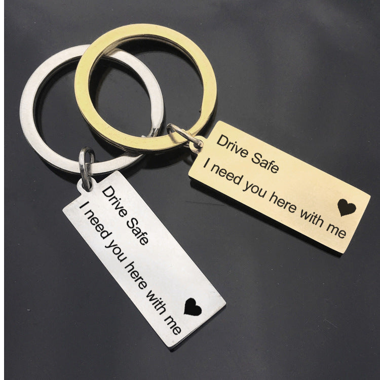 Drive Well Stainless Steel Key Ring - Vacuum Plating Keychain for Durable & Stylish Storage