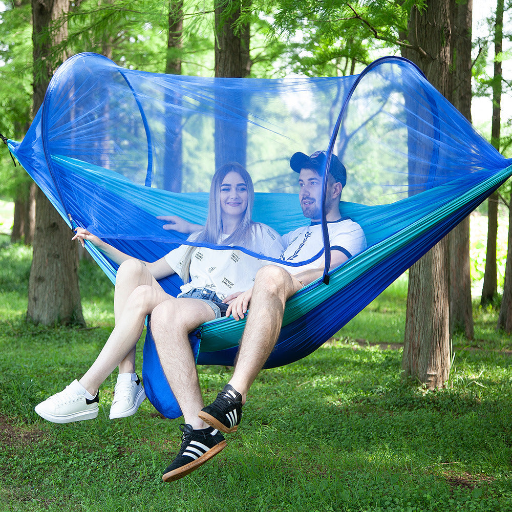Fully Automatic Quick-Opening Hammock with Mosquito Net - Portable & Comfortable Outdoor Sleeping Gear